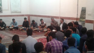 مراسم ختم قرآن کریم توسط دانشجویان خوابگاه وحضور همکاران در این مراسم