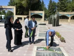 مراسم عطر افشانی و غبارروبی از گلزار شهدا به مناسبت سوم خردادماه فتح خرمشهر،روز مقاومت ، ایثار وپیروزی